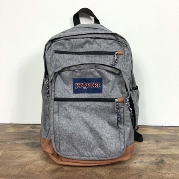 JanSport Cool Student Grey Letterman Poly One Size Backpack - Picture 12 of 12